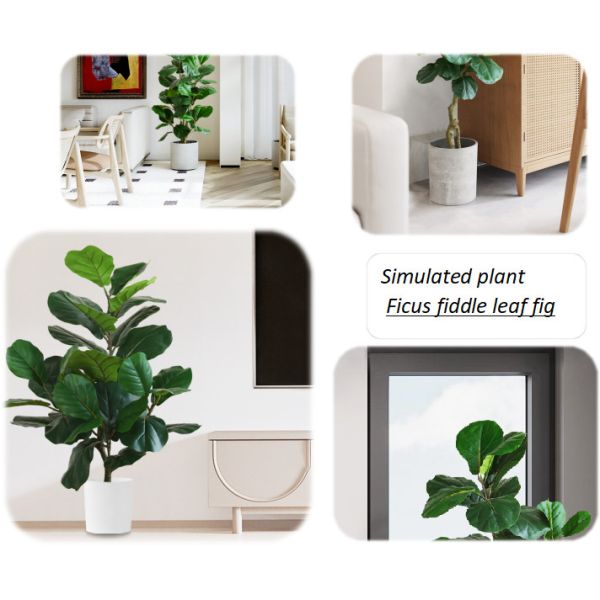 Real Touch Fake Plants And Trees Fiddle Leaf Fig Tree In Pot