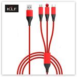 3 in 1 Nylonn Braided USB cable