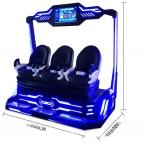 Crazy 9d Virtual Reality Simulator Equipment 3 Person For Entertainment