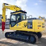 PC160-7 Komatsu 16 Ton Excavator Used Excavator Machine Weather Proof