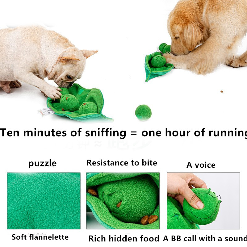 Pea Dog Sniffing Plush Toy Expends Energy Grinding Teeth Ball Hiding