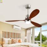Art Baking Paint LED Nordic Pendant metal Home Fan Light