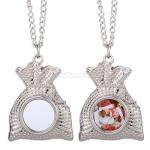 Sublimation Christmas Gift Bag Hanging Pendant Necklace For Sublimation Photo