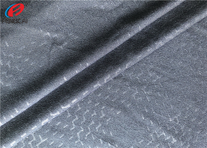 Embossed 90% Polyester 10% Lycra Moisture Wicking Fabric , Weft Knitting Fabric