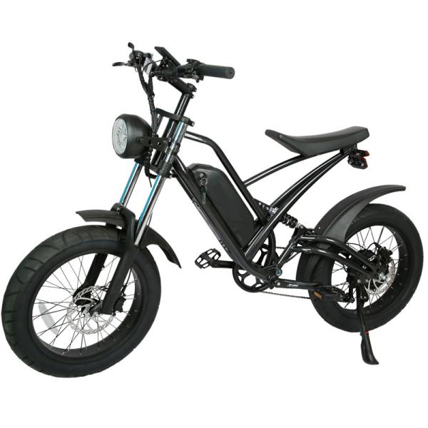 80-90 Nm Torque Disc Brake 1000W High Speed 20" Fat Tire Off-road E Bike