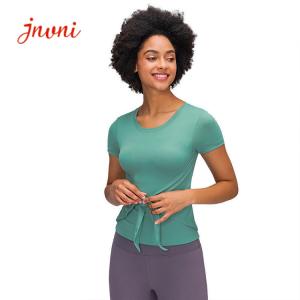 Wholesale Women Bandage Activewear T Shirts Yoga T-Shirts Fitness Workout Apparel from china suppliers