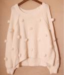Stockpapa Lovely White Casual Sweater Warm Crop Sweater For Ladies