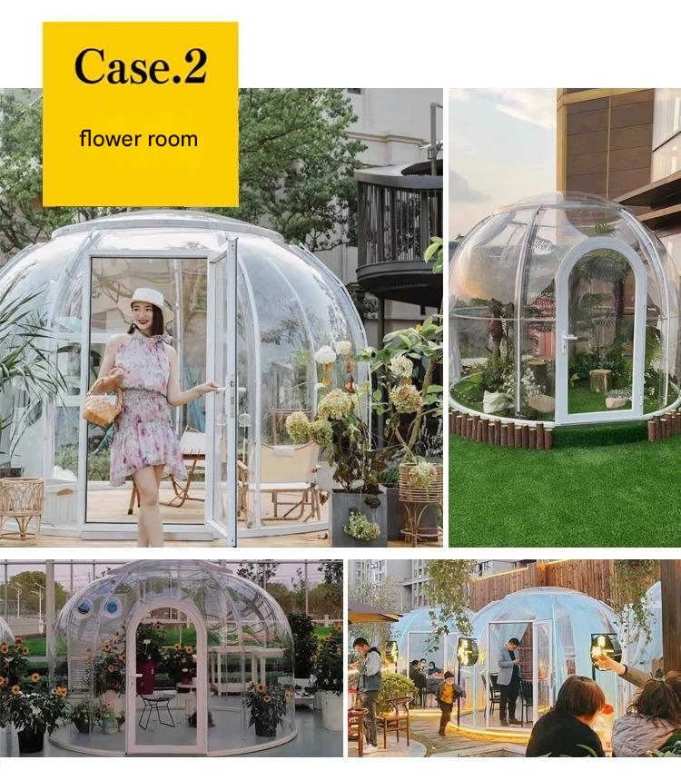 PC Outdoor Star Dining Bubble Tent Hotel Terrace Courtyard Transparent Bubble House Glass Sun Room