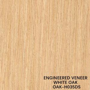 China Fancy Recomposed White Oak Wood Veneer H035DS Straight Grain For Handicrafts on sale