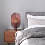 Post-modern minimalist grid iron decorative table lamp living macaron lamp(WH
