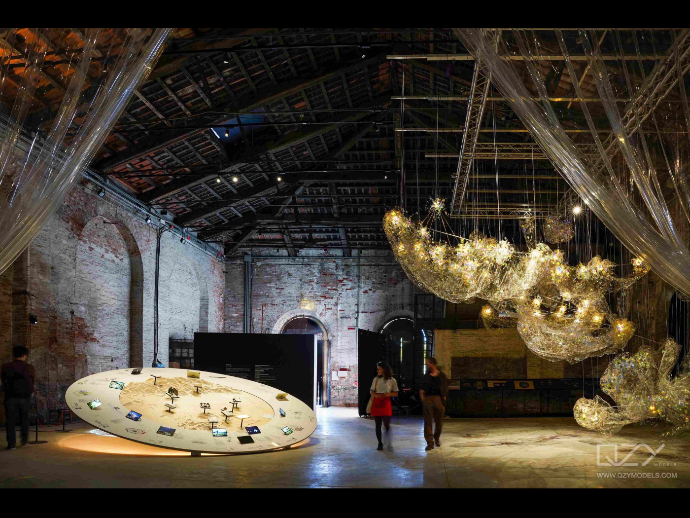 Realistic Conceptual Minimalism Style Liangzhu Landscape Model for Display and Study at Venice Architecture Biennale China Pavilion