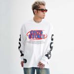 100 Percent Cotton Long Sleeve T Shirts 230gsm Heavyweight Letter Graphic For