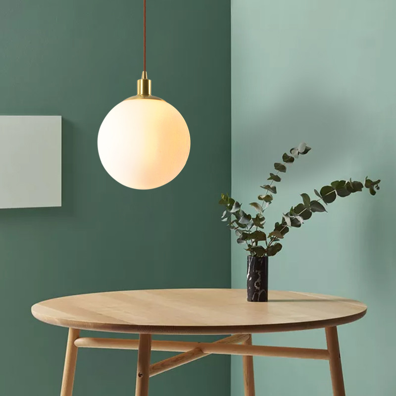 White glass pendant shade Hanging Lamp For Kitchen Dining room Lighting (WH-GP-22)