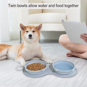 Wholesale Collapsible Silicone Pet Suppliers Bowl Harmless 2 Pack For Travel from china suppliers