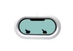 Aluminum Oval Portlight Marine Porthole Windows with Frosted Glass