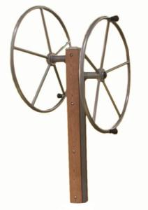 Wholesale outdoor wooden fitness equipment--WPC wood arm wheel from china suppliers