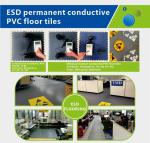 Fire Rating 6.5mm ESD Floor Tiles PVC Conductive Floor Tiles Light Grey Color