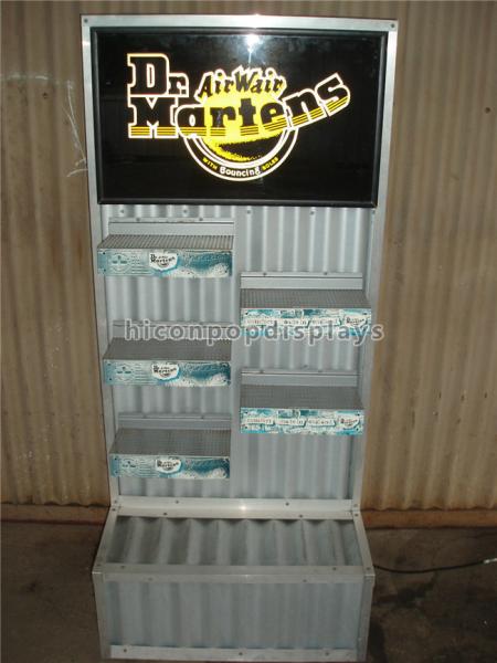 Free Standing Metal Display Racks Custom Advertising Shoes Display Rack For