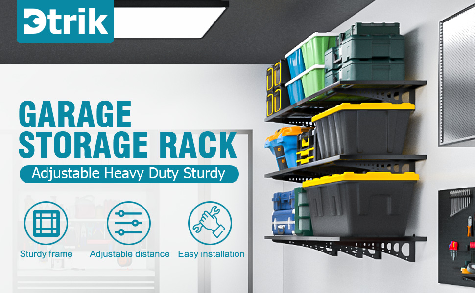 POWERFUL TOOL HOLDERS 2x3ft Garage Storage Wall Mount Shelving Rack for Warehouse Wall Shelves Rack Support