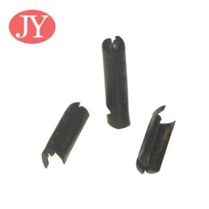 Wholesale jiayang fashion customized logo black color matte black engraved metal aglet draw cord end aglet for 3.0mm cord hoodies from china suppliers