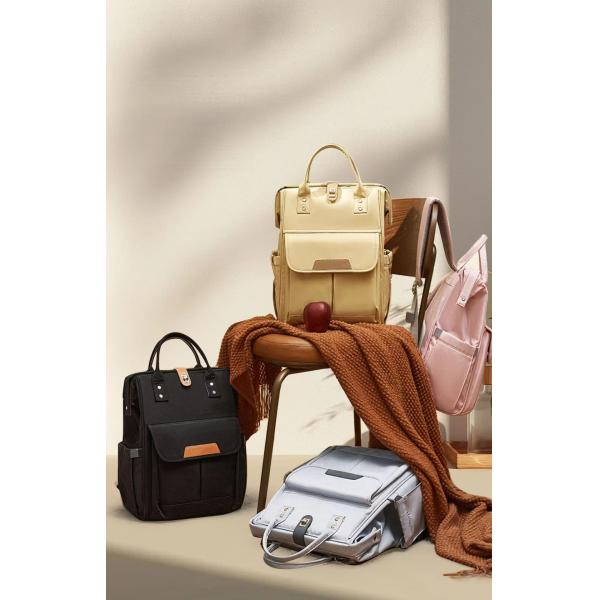 Large Capacity Multi-Functional Diaper Bag for Moms Geometric Pattern Waterproof Cotton Handheld Backpack