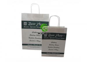 Kraft Paper Handle Shopping Bags For Shopping / Gift Eco Friendly OEM Accepted