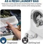 HANGING CLOSET ORGANIZER WITH POCKETS, 2-PACK SOCK ORGANIZERS FOR WASHING AND