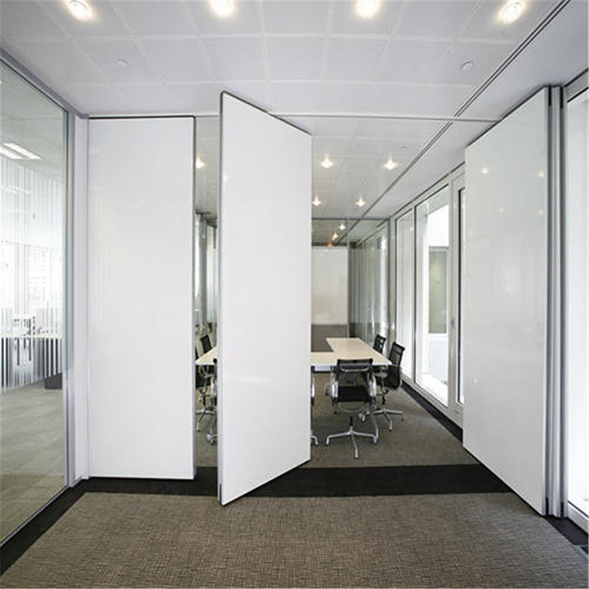 White Fabric Sound Insulation Sliding Movable Wall Divider For Conference
