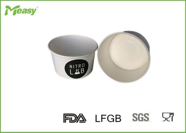Custom Ice Cream Paper Cups 5oz , personalized ice cream bowls with food grade