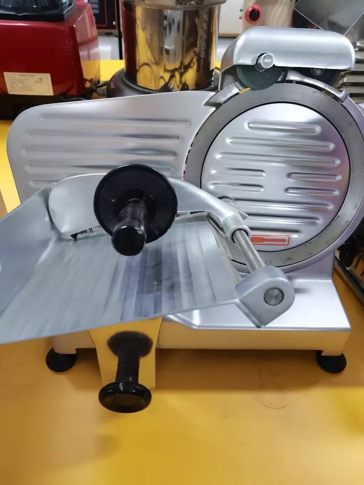 250mm Table Top Commercial Semi-Automatic Frozen Meat Slicer cutting machine With Food Machinery