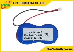 Wholesale 3v 1200mah Limno2 Battery Pack CR2450-2P 2P Connector No Rechargeable from china suppliers