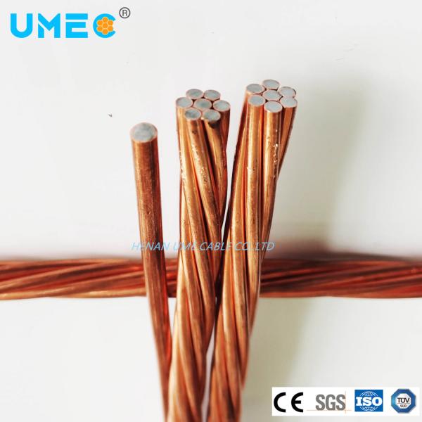 Lighting Ground Rod Conductor Wire Bare Copper Clad Steel Ground CCS Electric