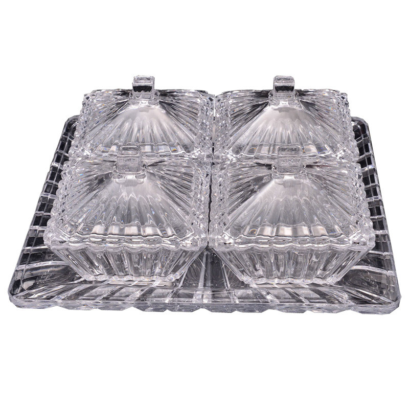 Supermarket Dessert Chocolate Candy Glass Split Trays
