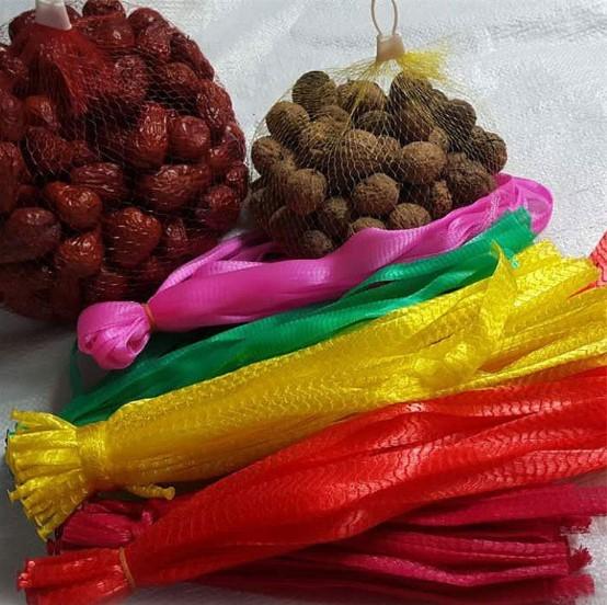 Supermarket Plastic Net Packaging Bags Standard Mesh Sizes Fruit Vegetables