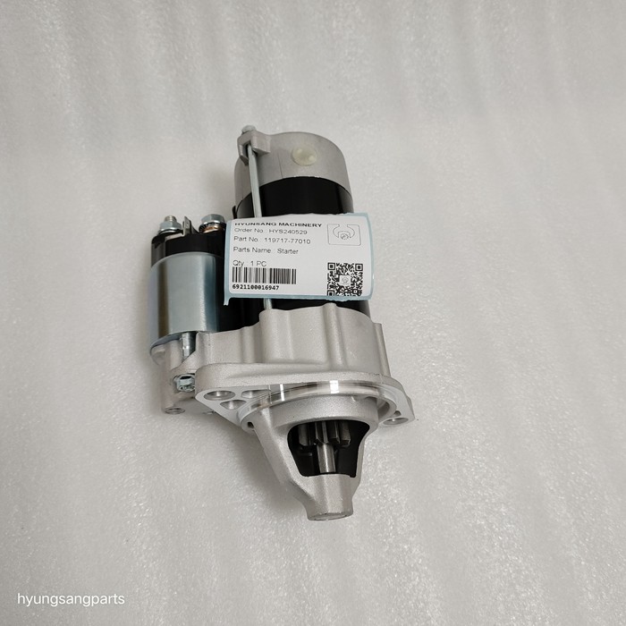 Hyunsang Engine Parts Starter Motor YM119717-77010 YM11971777010 For 3TNV76 3TNV80