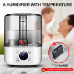 HOMEFISH Large Capacity Room Humidifiers BPA Free 230-380ml/H
