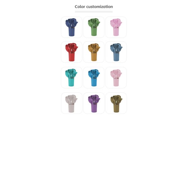 12PCS Non-stick Silicone Kitchen Utensils Set with Plastic Holder High End Cooking Gadgets