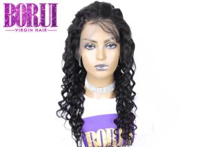 Wholesale Dyed Brazilian Human Hair Deep Wave Full Lace Wigs With Baby Hair Bleached from china suppliers