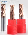 Solid Carbide 58HRC 4 Flute Cnc Square End Mill For Steel