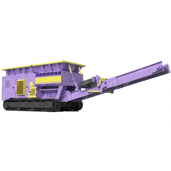 High Efficiency Low Energy Consumption Multifunctional Tracked Mobile Shredder for Waste Processing