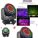 Wholesales Powerful Moving Head Lights 37*15W Bee Eye Pixel Led Beam Wash ZOOM