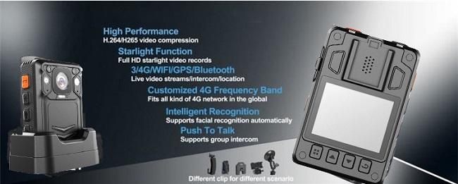 Night Vision HD 1296P 4G Ambarella H22 Police Body Cameras For Law Enforcement 0