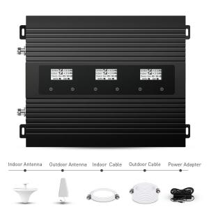 Wholesale 80dB Gain Multi Band Cell Phone Signal Booster 800MHz 900MHz 1800MHz from china suppliers