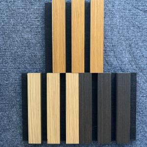 Wholesale Fire Proof Wood Veneer Wall Panels Sound Absorption Proofing Wooden Slat Panel from china suppliers