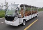 White 23 Seat Electric Sightseeing Bus 72v 200AH Lead-Acid Battery Without Door