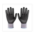 Nitrile Dotted 15 Gauge Seamless Grey Nylon Spandex Knit Work Gloves For
