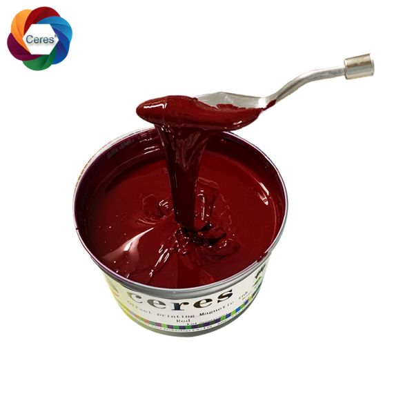 Ceres Magnetic Security Ink Red for Offset Printing 1kg Can