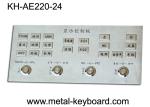 Rugged Stainless Steel Industrial Entry Keyboard with 24 Keys , Full Metal