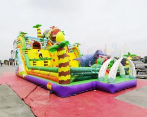 Wholesale Backyard Commercial Inflatable Slide Dinosaur Jungle Park Bounce Castle from china suppliers