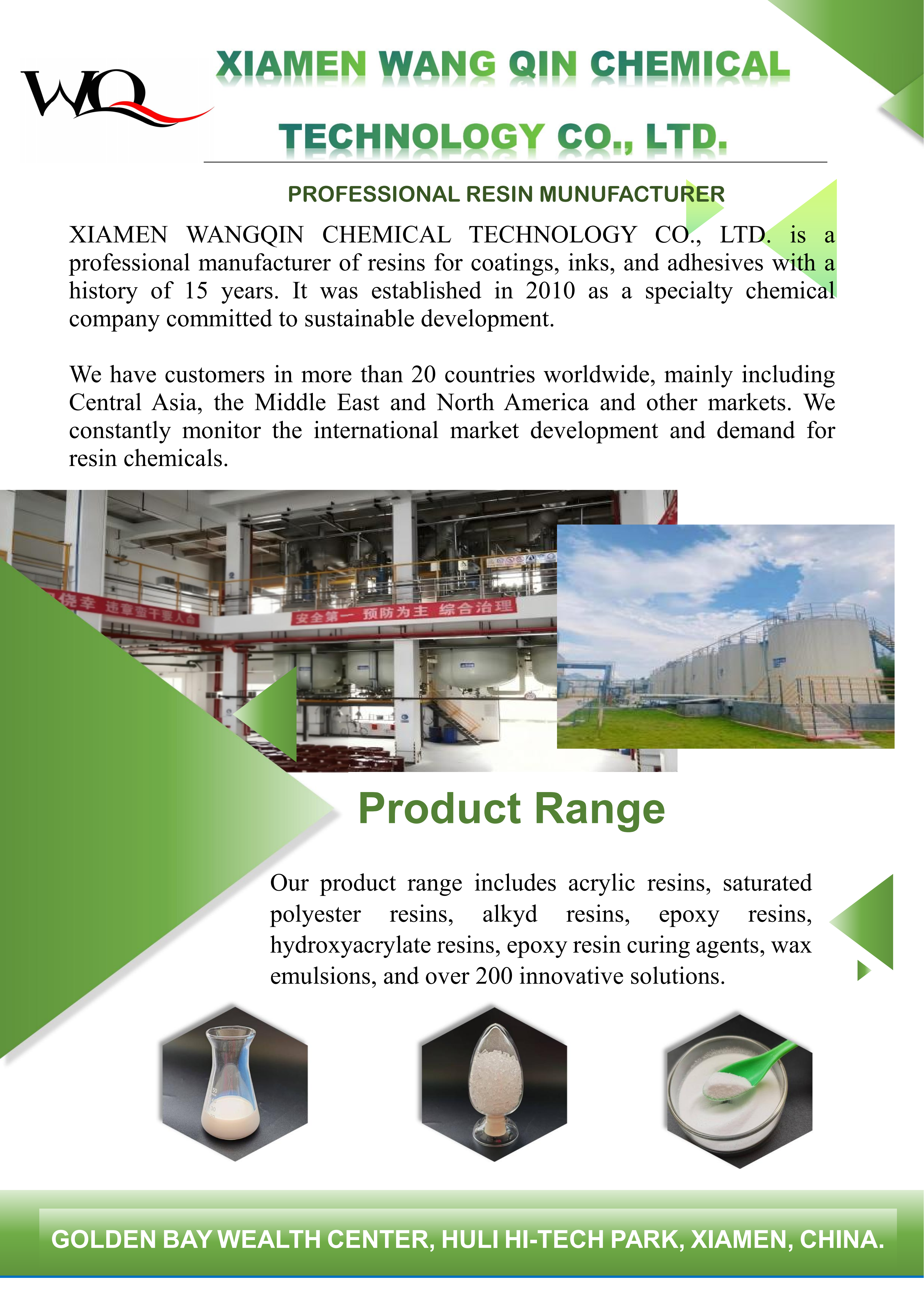 WQ-290 Styrene-Acrylic Copolymer Emulsion product photo showing resin material